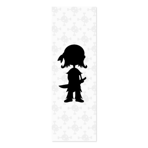 Pirate in Silhouette Bookmark Business Cards