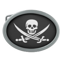 Pirate Jolly Roger Belt Buckle belt buckles