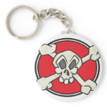 Pirate Jolly Roger Red Keychains