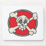Pirate Jolly Roger Red Mouse Mat