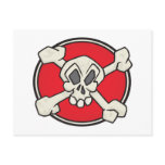 Pirate Jolly Roger Red Postcard