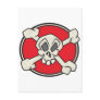 Pirate Jolly Roger Red Postcard