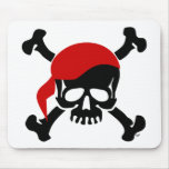 Pirate JollyRoger Skull and Bones Mouse Pad