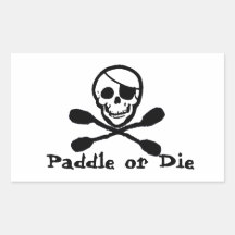 Pirate Kayak Flag Sticker