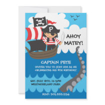 Pirate Kid Birthday Invitations