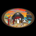 Pirate Kilroy Oval Sticker