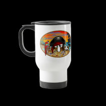 Pirate Kilroy White Travel Mug
