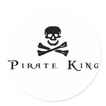 Pirate King Round Sticker
