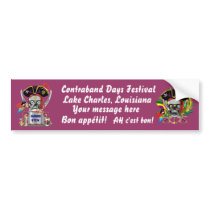 Pirate Lafitte Gumbo Judge logo View Hints Bumper Stickers