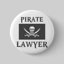 Pirate Lawyer Pinback Buttons