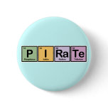 Pirate made of Elements Pinback Button