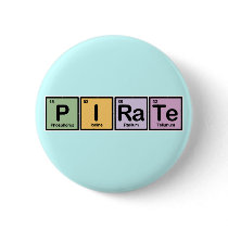Pirate made of Elements Pinback Button
