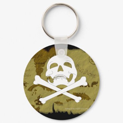 Pirate Map #1 Keychain by epicpirates