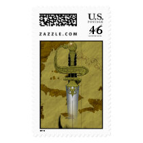Pirate Map #1 postage by epicpirates Pirate Map #1 postage