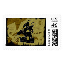 Pirate Map #1 postage by epicpirates Pirate Map #1 postage