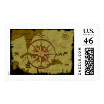 Pirate Map #1 postage by epicpirates Pirate Map #1 postage