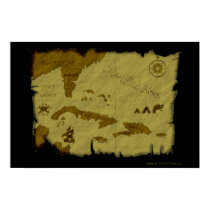 Pirate Map #1 posters by epicpirates Pirate Map #1 posters