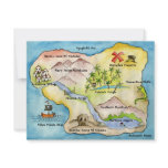 Pirate Map Party Invitation 4.25"x 5.5"