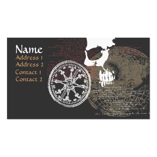 Pirate Map Profile / Business Card (front side)