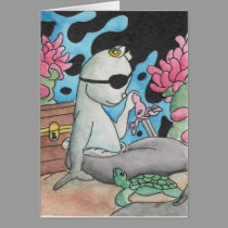 Pirate Mercat and turtle cards