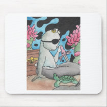 Pirate Mercat and turtle mousepads