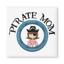 Pirate Mom Fridge Magnet