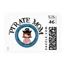 Pirate Mom Postage Stamps