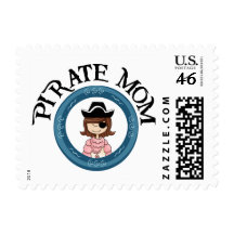 Pirate Mom Postage Stamps