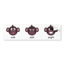 Pirate monkey bumper sticker