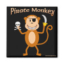 Pirate Monkey magnet by slamdunksapparel Pirate Monkey magnet