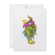 pirate monster squid octopus thing personalized announcements