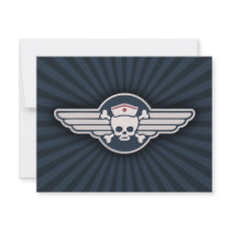 Pirate Nurse Wings III invitations by skullabee Pirate Nurse Wings III invitations