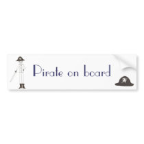 Pirate on board bumper sticker bumper stickers
