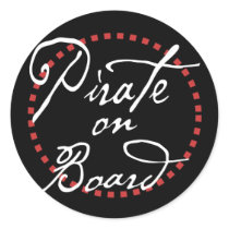 Pirate on Board Label Stickers