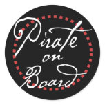 Pirate on Board Label Stickers