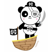 Pirate Panda Bear Jacket shirt