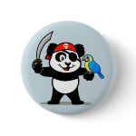 This cute panda is dressed up as a panda. He's holding a large sword in one hand and has a parrot on the other arm. How cute is that? This adorable panda makes a great gift for everyone who likes pirates or pandas.