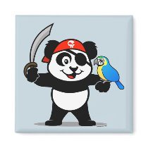 Pirate Panda Magnet