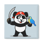 This cute panda is dressed up as a panda. He's holding a large sword in one hand and has a parrot on the other arm. How cute is that? This adorable panda makes a great gift for everyone who likes pirates or pandas.