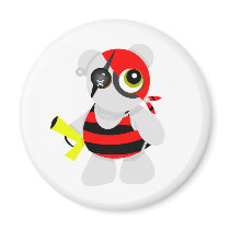 Pirate Panda magnets by animalworld Pirate Panda magnets
