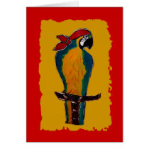 Pirate Parrot Card