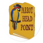 Pirate Parrot Head Sticker
