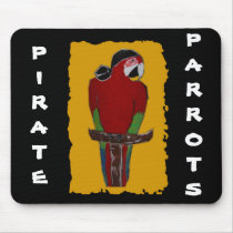 Pirate Parrot mousepads by Party_Pets Pirate Parrot mousepads