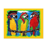 PIRATE PARROTS POST CARDS