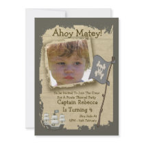 Pirate Party Announcement invitations