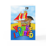 Pirate Party Invitation Card Colourful
