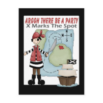 Pirate Party Invitations postcards by Ricaso_Greetings Pirate Party Invitations postcards