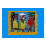 Pirate Party  Parrots Greeting Card