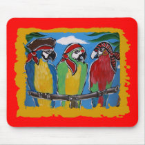 Pirate Party  Parrots Mouse Pads