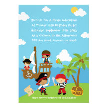 Pirate Party - Personalized Birthday Invitations